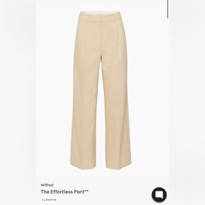 Brand new Aritzia effortless pants in flax beige size 4